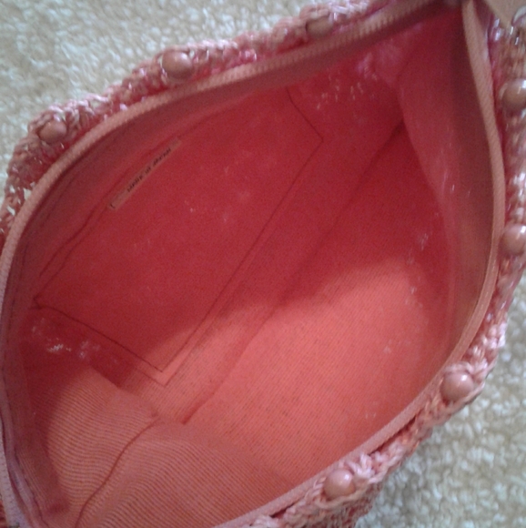 🌺 NEW Jute Crocheted & Lined Clutch Purse - Picture 4 of 8